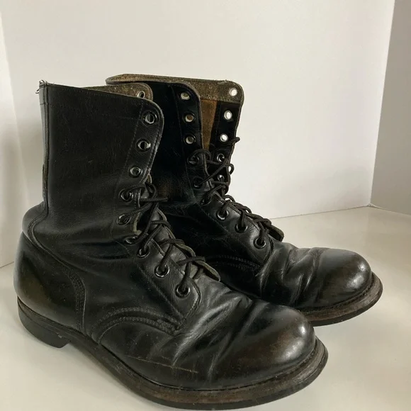 U.S. Army | Shoes | Vintage True Combat Boots Black Leather  display picture 1